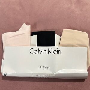 Calvin Klein Thongs - Black, Cream, Pink